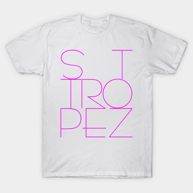 St. Tropez in Pink T-Shirt by robelf